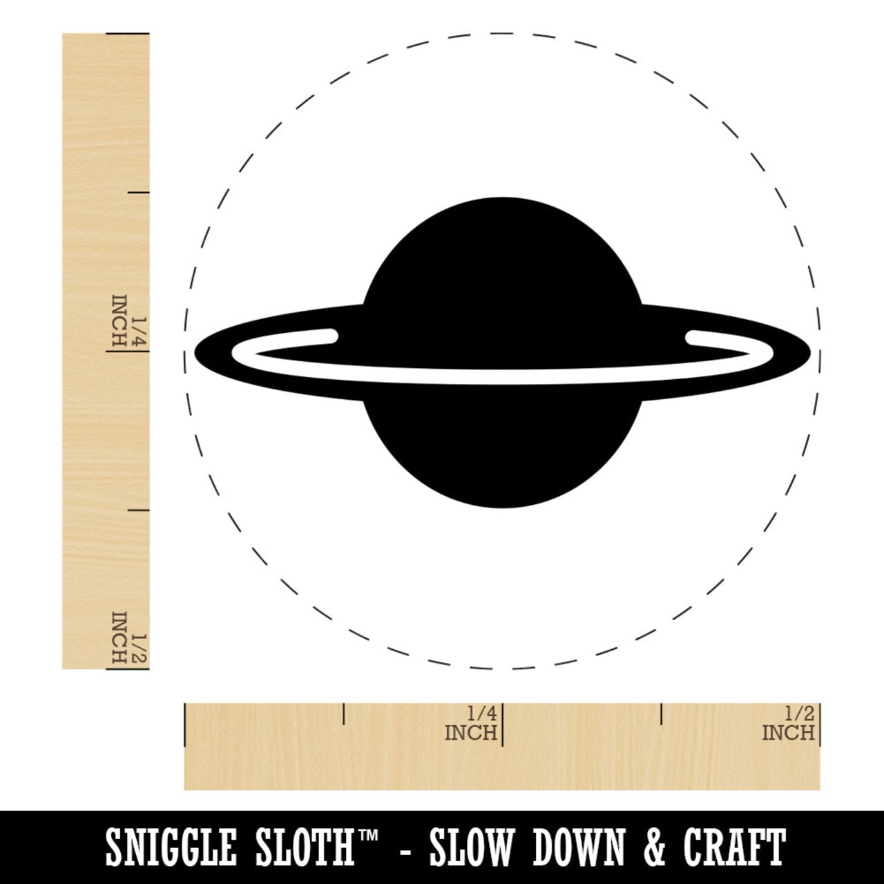 Saturn Planet Symbol Self-Inking Rubber Stamp for Stamping Crafting Planners